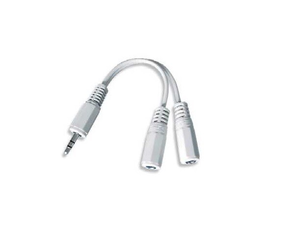 Аудио-кабель Cablexpert 3.5 мм - 2х3.5 мм (M/F), 0.1 м, White (CCA-415W)