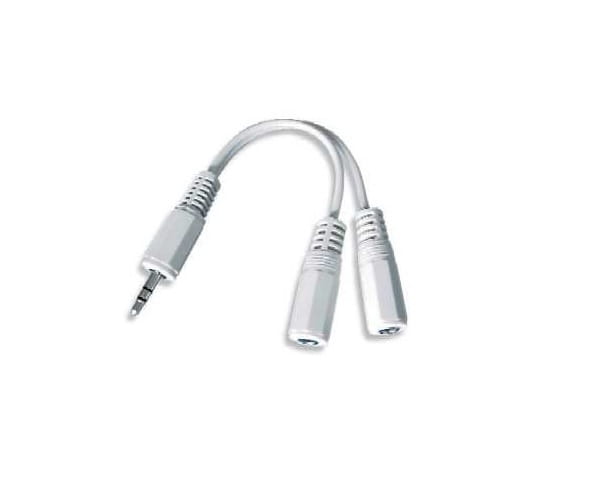 Аудио-кабель Cablexpert 3.5 мм - 2х3.5 мм (M/F), 0.1 м, White (CCA-415W)