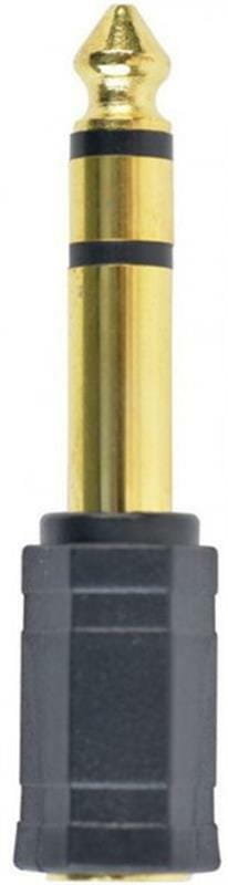 Адаптер Cablexpert 6.35 мм - 3.5 мм (M/F), черный (A-6.35M-3.5F)