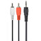 Фото - Аудио-кабель Cablexpert 3.5 мм - 2хRCA (M/M), 0.2 м, Black (CCA-458/0.2) | click.ua