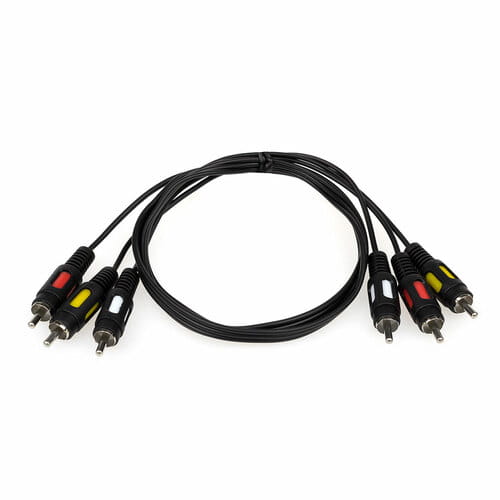 Photos - Cable (video, audio, USB) ATCOM Аудіо-кабель  3хRCA - 3хRCA (M/M), 0.8 м, чорний  пакет 10808 (10808)