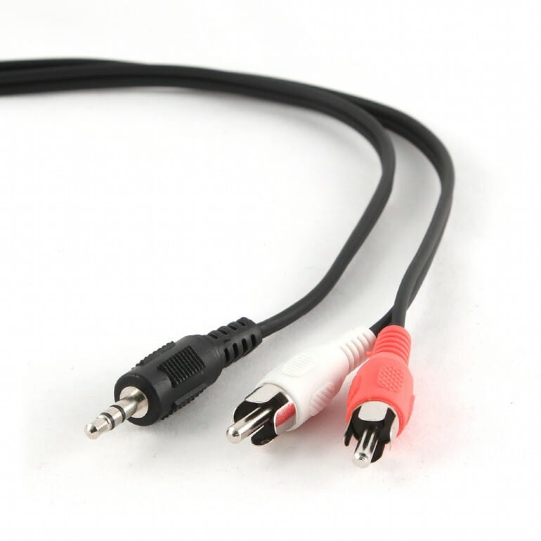 Аудіо-кабель Cablexpert 3.5 мм - 2хRCA (M/M), 5 м, Black (CCA-458-5M)
