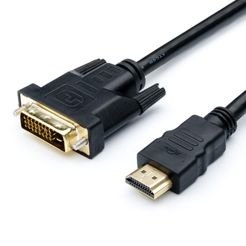 Фото - Кабель ATCOM   HDMI - DVI , single link, 24+1 pin, ферит, 1.8 м, Black (M/M)