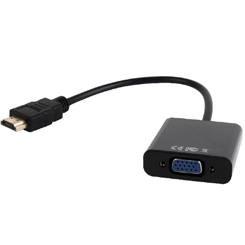 Адаптер Cablexpert HDMI - VGA V 1.4 (M/F), 0.15 м, Black (A-HDMI-VGA-03)