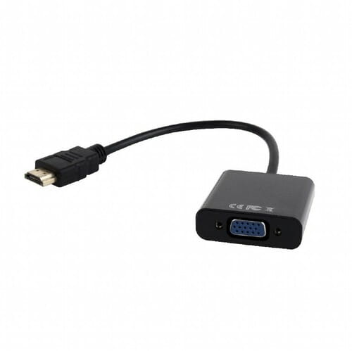 Photos - Cable (video, audio, USB) Cablexpert Адаптер  HDMI - VGA V 1.4 (M/F), 0.15 м, Black  A (A-HDMI-VGA-03)