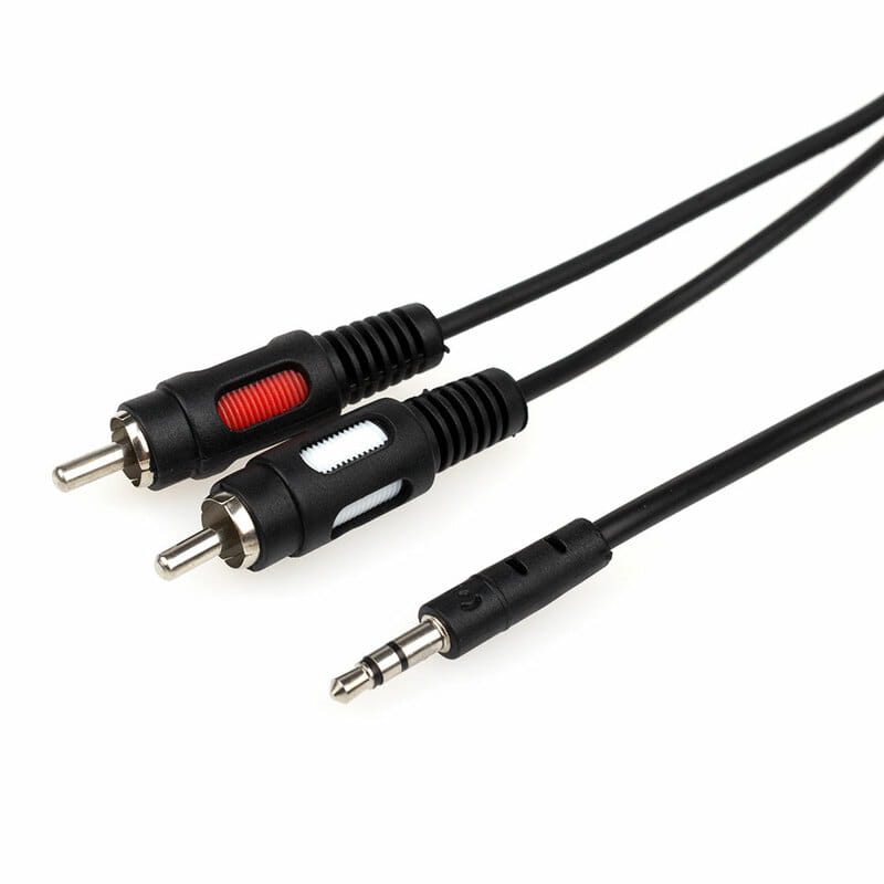 Аудио-кабель Atcom 3.5 мм - 2xRCA (M/M), 0.8 м, Black (10810) пакет