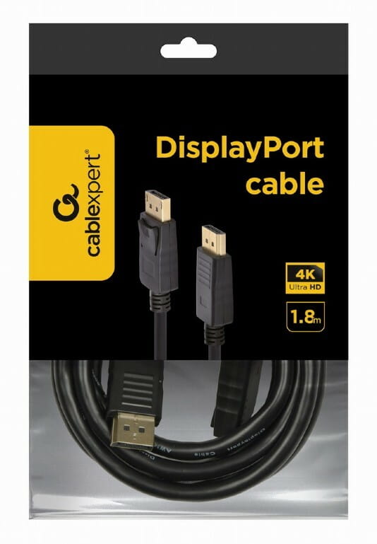 Кабель Cablexpert DisplayPort - DisplayPort V 1.2 (M/M), 1.8 м, черный (CC-DP2-6)