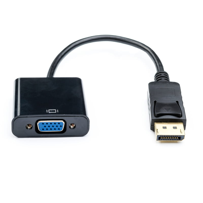 Перехідник Atcom DisplayPort - VGA (M/F), 0.1 м, Black (16851)