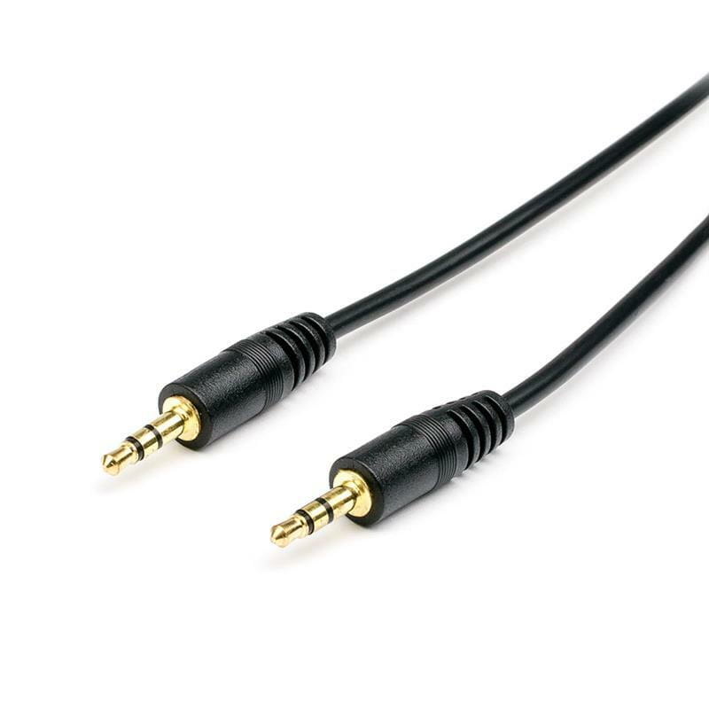 Аудіо-кабель Atcom 3.5 мм - 3.5 мм (M/M), 0.8 м, Black (17434) пакет