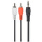 Фото - Аудио-кабель Cablexpert 3.5 мм - 2хRCA (M/M), 2.5 м, Black (CCA-458-2.5M) | click.ua
