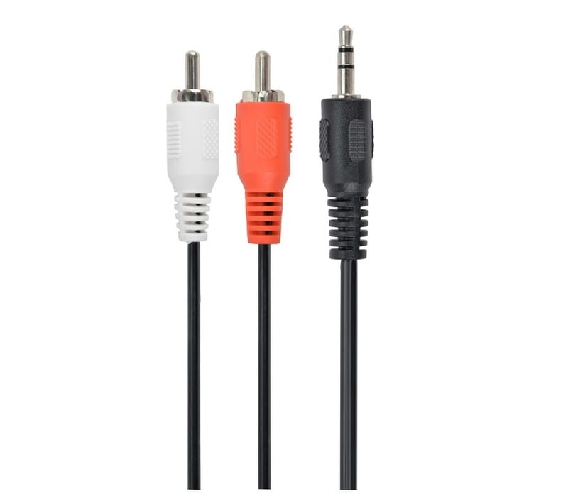 Аудіо-кабель Cablexpert 3.5 мм - 2хRCA (M/M), 2.5 м, Black (CCA-458-2.5M)