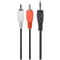 Фото - Аудио-кабель Cablexpert 3.5 мм - 2хRCA (M/M), 2.5 м, Black (CCA-458-2.5M) | click.ua