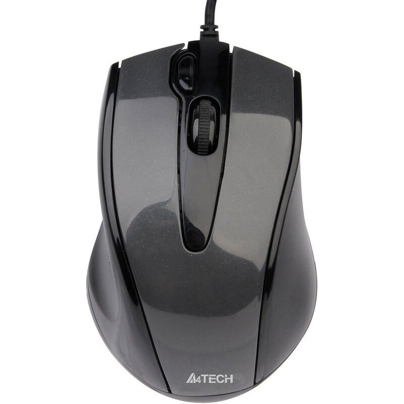 Миша A4Tech N-500F-1 Glossy Grey V-Track