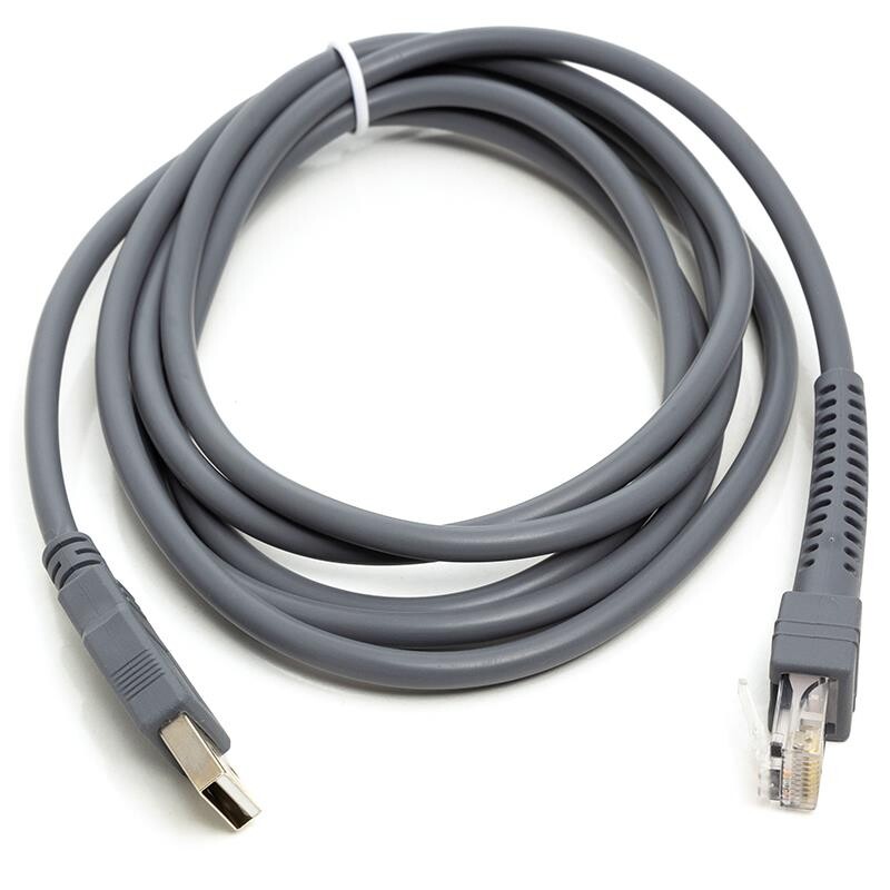 Кабель PowerPlant Coilded RJ45 to RS232 USB (CA911905), 1 м,  сірий