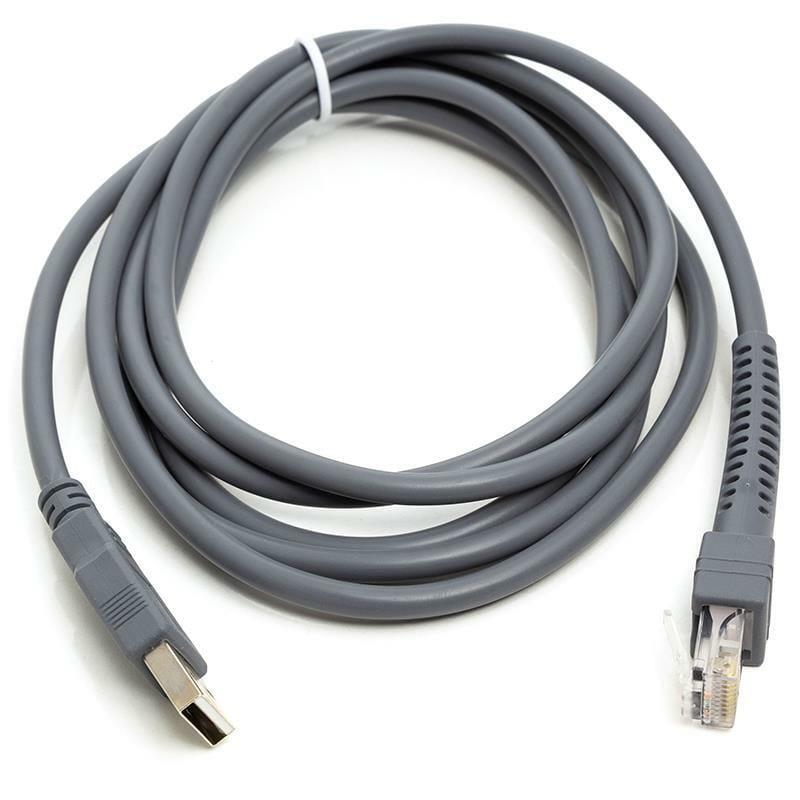 Кабель PowerPlant Coilded RJ45 to RS232 USB (CA911905), 1 м, серый