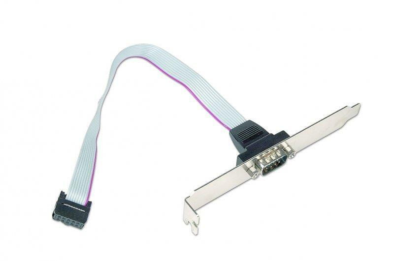 Планка Cablexpert CCDB9RECEPTACLE COM-port DB9 полнопрофильная, 0.25 м