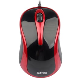 Мышь A4Tech N-350-2 Red/Black V-Track