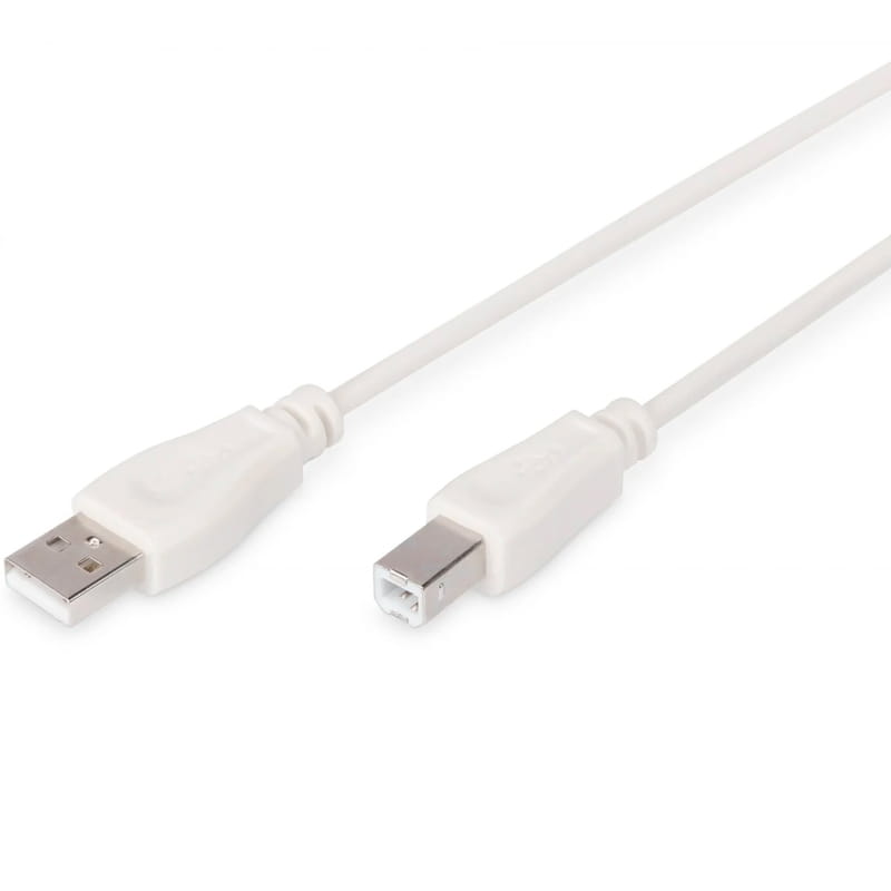 Кабель DIGITUS USB 2.0 (AM/BM) 3.0m, biege (AK-300102-030-E)