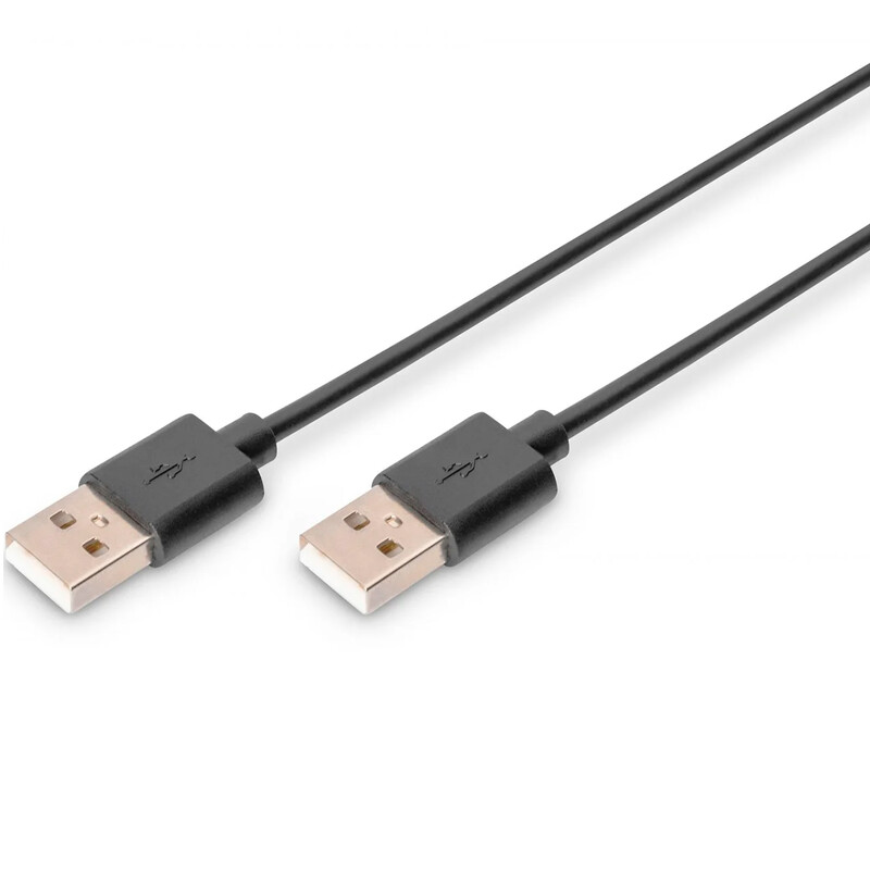 Кабель Digitus USB2.0(AM)-USB2.0(AM) 3м, Black (AK-300100-030-S)