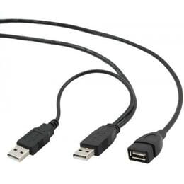Кабель Gembird USB - 2xUSB V 2.0 (F/M), 0.9 м, чорний (CCP-USB22-AMAF-3)