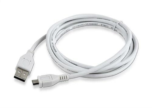 Фото - Кабель Cablexpert   USB - Micro USB V 2.0 , 1.8 м, білий (CCP-mUSB2-AMB (M/M)
