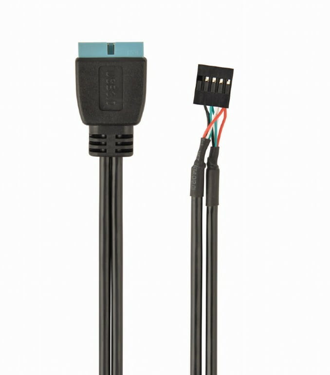 Кабель Cablexpert USB 2.0 9-pin - USB 3.0 19-pin (F/M), 0.15 м, внутрішній, чорний (CC-U3U2-01)