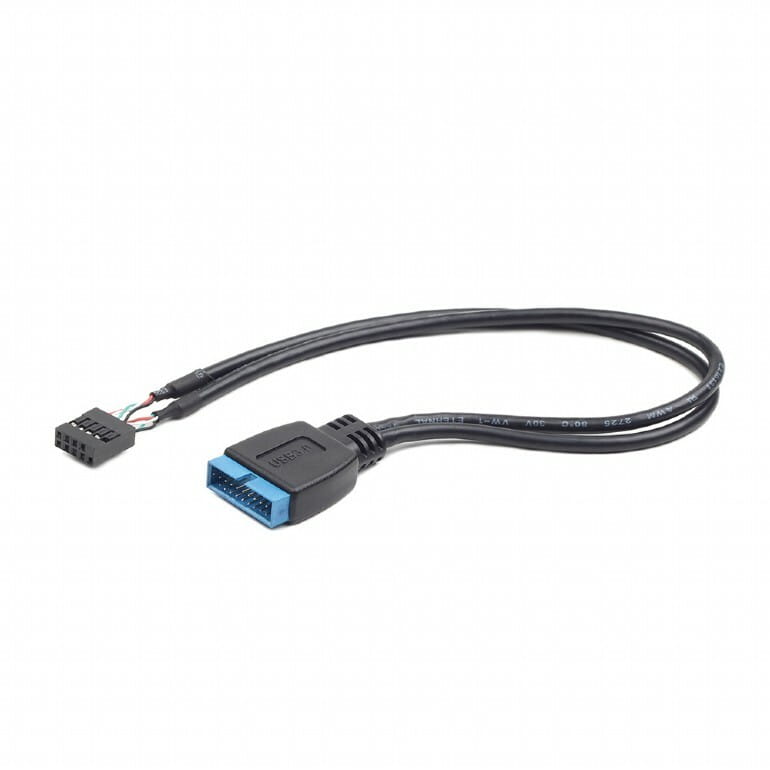 Кабель Cablexpert USB 2.0 9-pin - USB 3.0 19-pin (F/M), 0.15 м, внутрішній, чорний (CC-U3U2-01)