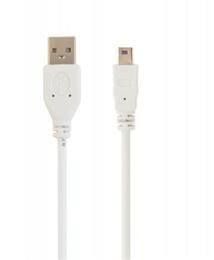 Кабель Cablexpert USB - mini USB V 2.0 (M/M), 5 pin, 0.9 м, White (CC-USB2-AM5P-3)