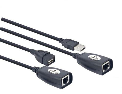 Photos - Cable (video, audio, USB) Cablexpert Кабель  USB - RJ-45 , подовжувач USB 2.0 по кручений парі, (M/F)