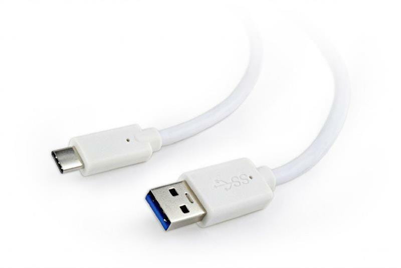 Кабель Cablexpert USB - USB Type-C V 3.0 (M/M), 0.5 м, премиум, белый (CCP-USB3-AMCM-W-0.5M)