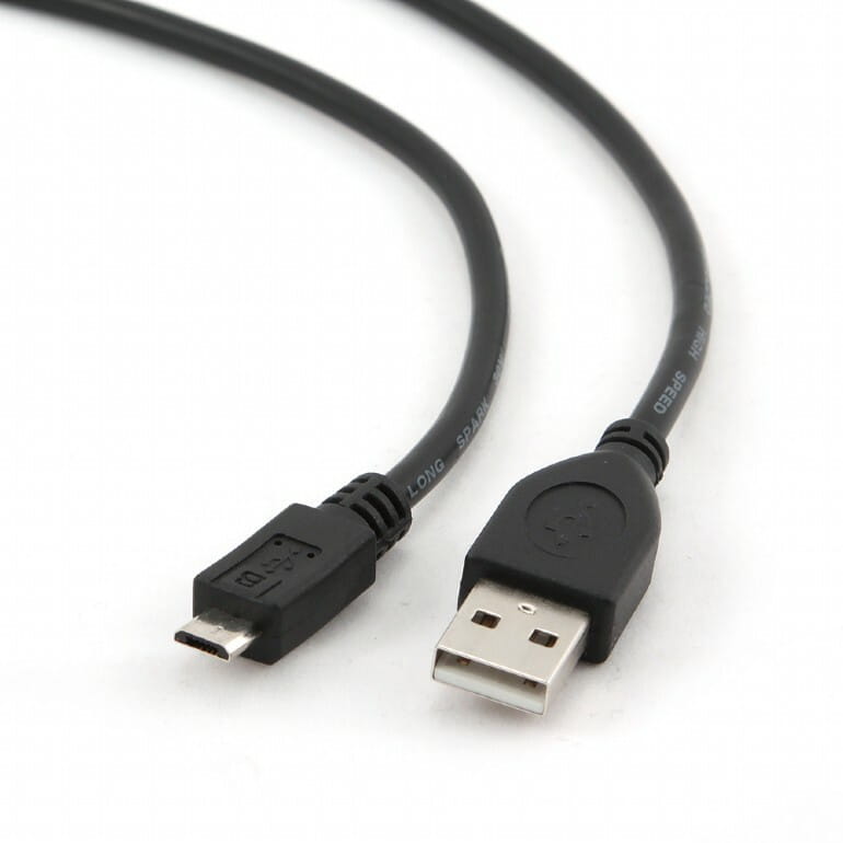 Кабель Cablexpert USB - micro USB V 2.0 (M/M), 0.1 м, черный (CCP-mUSB2-AMBM-0.1M)