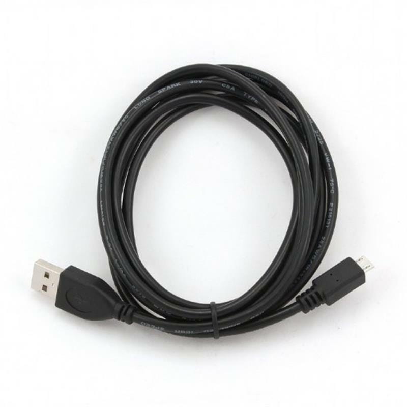Кабель Cablexpert USB - micro USB V 2.0 (M/M), 0.1 м, черный (CCP-mUSB2-AMBM-0.1M)