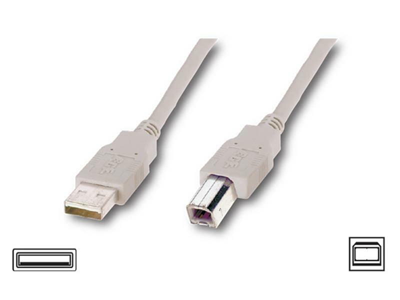 Кабель Atcom USB - USB Type-B V 2.0 (M/M), 1.8 м, феррит, белый (3795) пакет