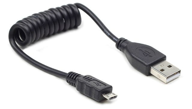 Кабель Cablexpert USB - micro USB V 2.0 (M/M), 0.6 м, спиральный (CC-mUSB2C-AMBM-0.6M)