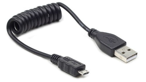 Photos - Cable (video, audio, USB) Cablexpert Кабель  USB - micro USB V 2.0 , 0.6 м, спіральний (CC-mUSB2 (M/M)