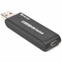 Адаптер-переключатель Viewcon VE679 Smart KM Switch, USB - mini USB (M/F), Black, 1.5 м