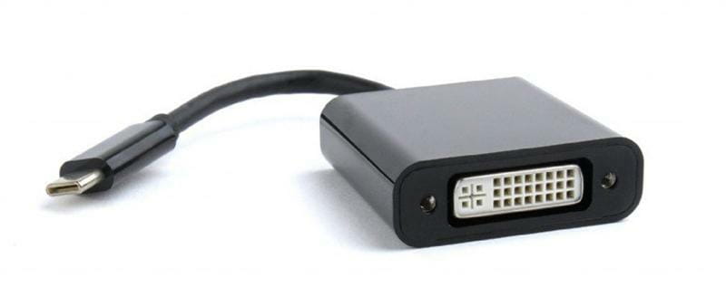 Адаптер Cablexpert USB Type-C - DVI (M/F), 0.15 м, черный (A-CM-DVIF-01)