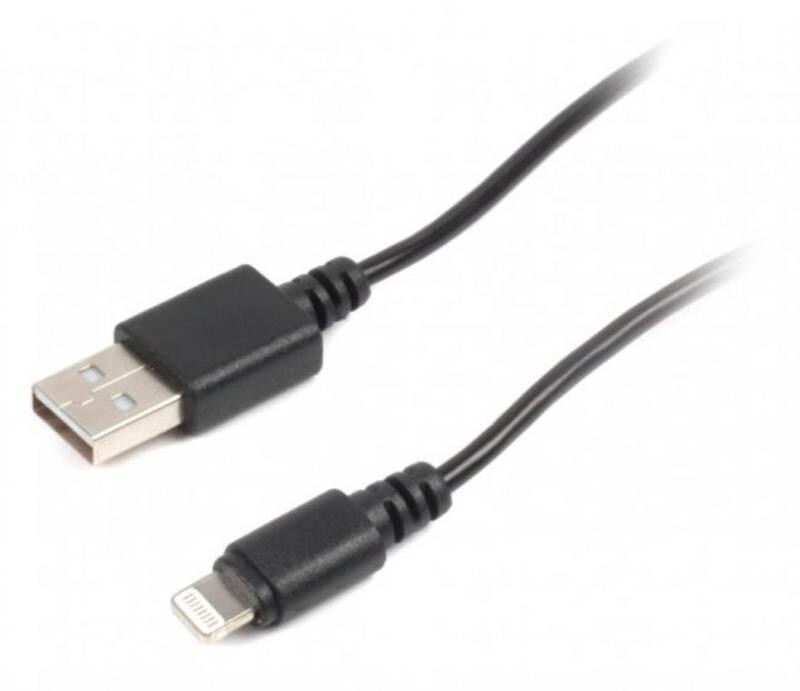 Кабель Cablexpert USB - Lightning V 2.0 (M/M), 0.1 м, черный (CC-USB2-AMLM-0.1M)