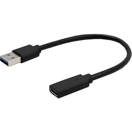 Адаптер Cablexpert USB - USB Type-C V 3.0 (M/F), 0.1 м, чорний (A-USB3-AMCF-01)