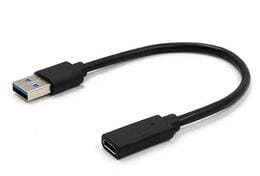 Купити Адаптер Cablexpert USB - USB Type-C V 3.0 (M/F), 0.1 м, чорний (A-USB3-AMCF-01) Адаптер Cablexpert USB - USB Type-C V 3.0 (M/F), 0.1 м, чорний (A-USB3-AMCF-01)