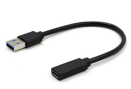 Фото - Кабель Cablexpert Адаптер  USB - USB Type-C V 3.0 , 0.1 м, чорний (A-USB3-AMC (M/F)