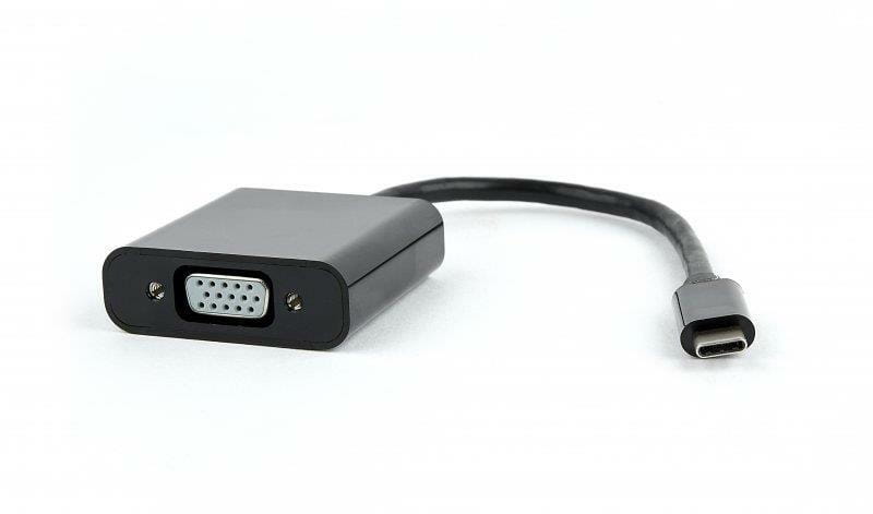 Адаптер Cablexpert USB Type-C - VGA (M/F), 0.15 м, чорний (AB-CM-VGAF-01)