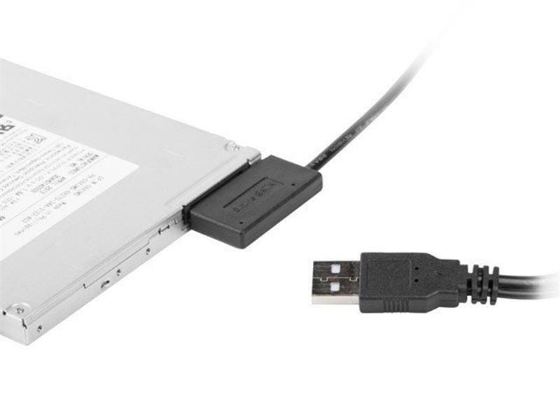 Адаптер Cablexpert USB - Slim SATA II (M/M), 0.5 м, черный (A-USATA-01)