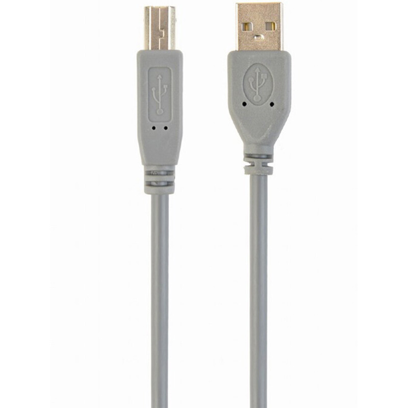 Кабель Cablexpert USB -  USB Type-B V 2.0 (M/M), 1.8 м, серый (CCP-USB2-AMBM-6G)