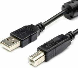 Кабель Atcom USB - USB Type-B V 2.0 (M/M), 1.5 м, ферит, чорний (5474)