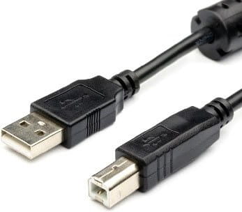 Кабель Atcom USB - USB Type-B V 2.0 (M/M), 1.5 м, феррит, черный (5474)