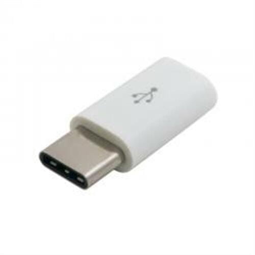 Фото - Кабель ATCOM Перехідник  micro USB - USB Type-C (F/M), white  8101 (8101)