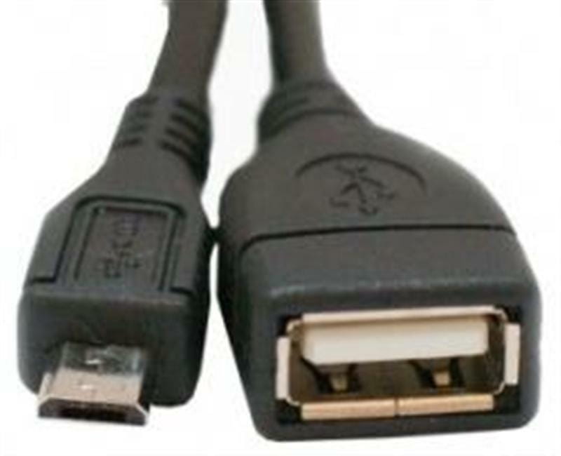 Кабель Atcom USB - micro USB V 2.0 (F/M), 0.1 м, черный (3792)