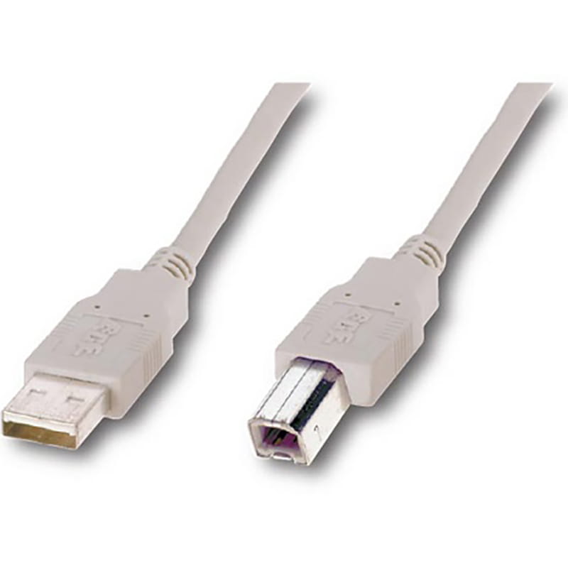 Кабель Atcom USB - USB Type-B V 2.0 (M/M), 0.8 м, Ferrite, білий (6152) пакет