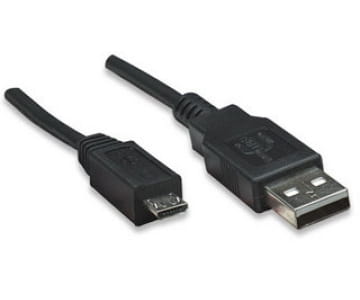 Кабель Atcom USB - micro USB V 2.0 (M/M), 0.8 м, черный (9174) пакет